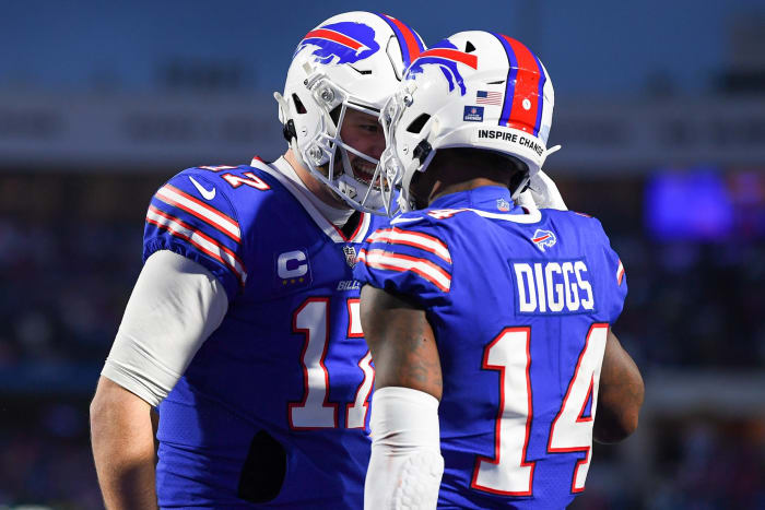 Bills QB Josh Allen and WR Stefon Diggs.